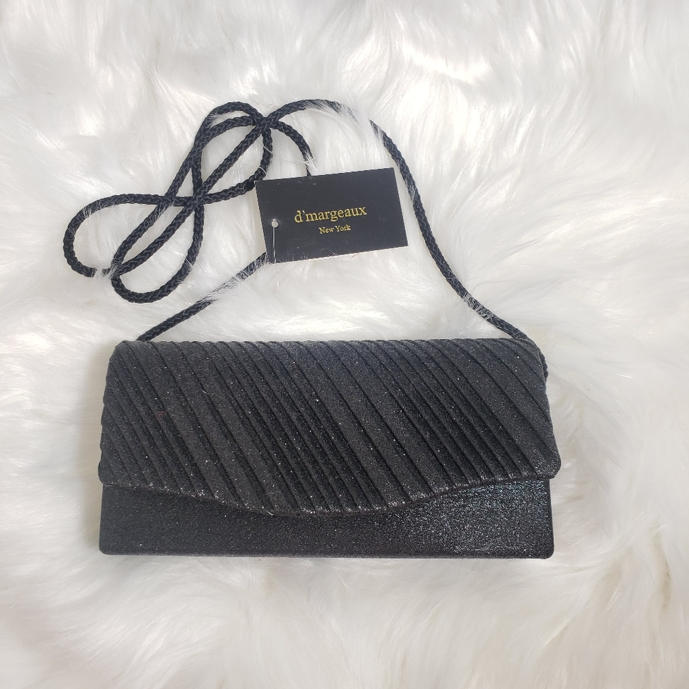 D'margeaux New York Black club clutch evening bag